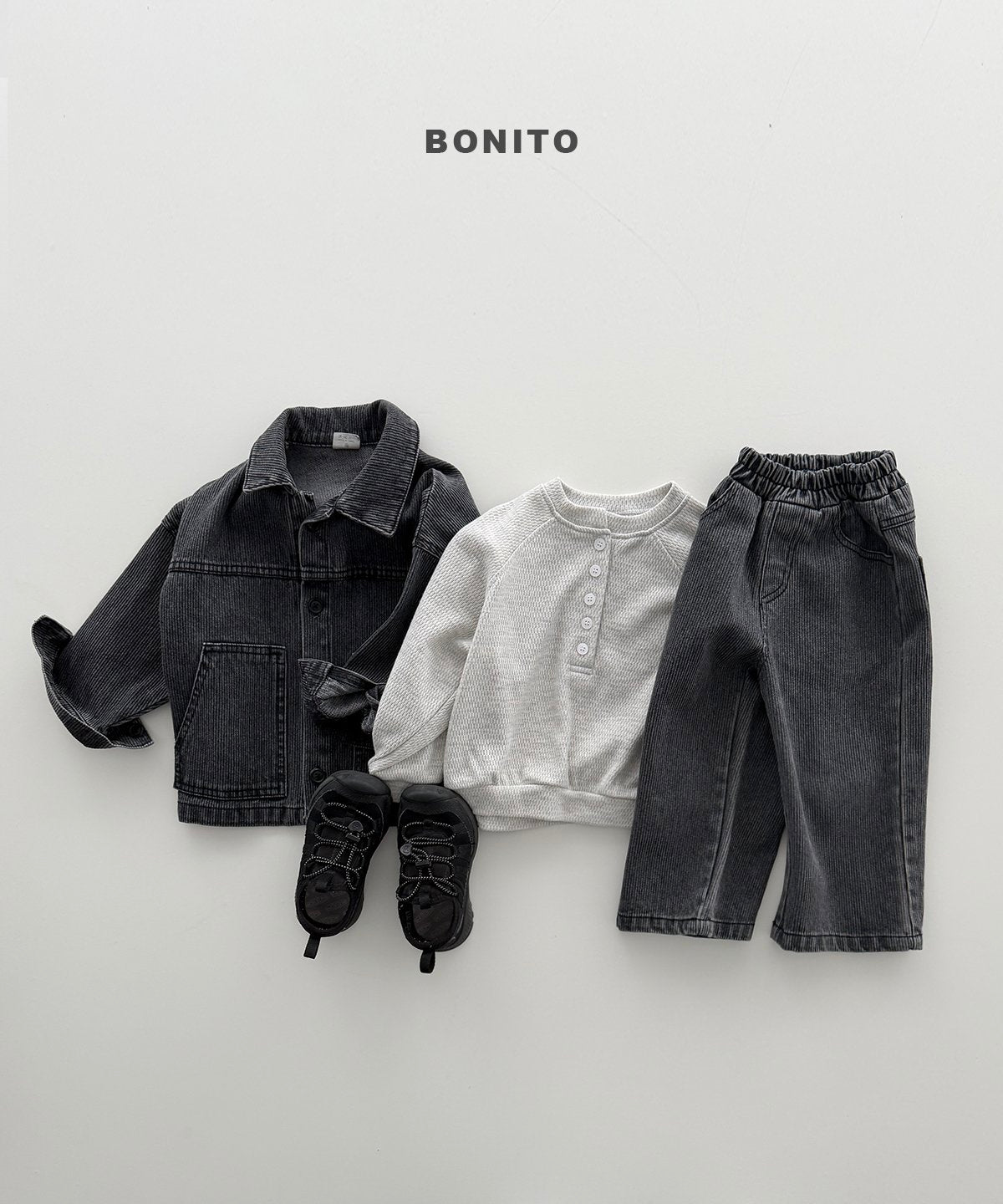 ［Bonito］Rib denim jacket