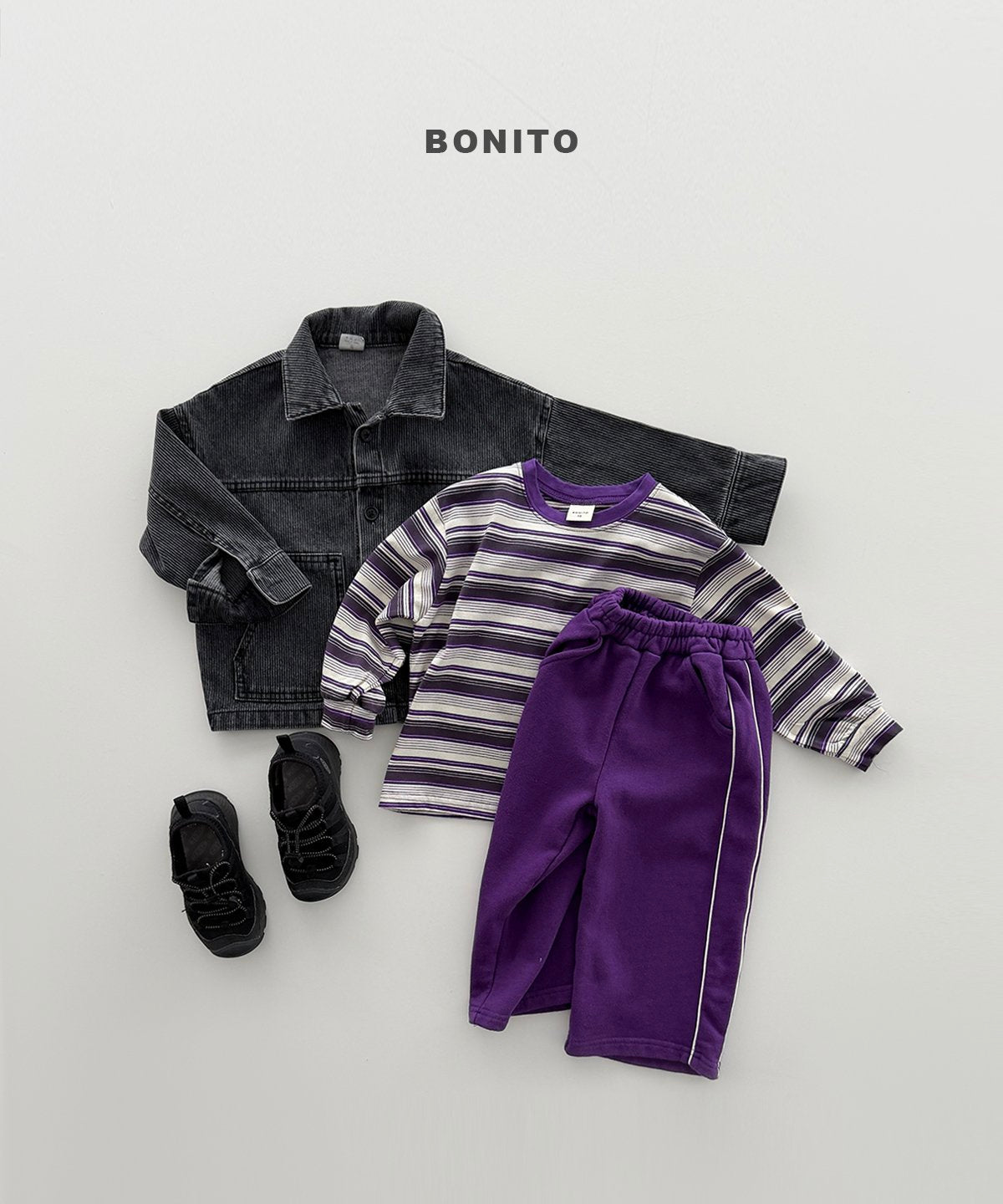 ［Bonito］Rib denim jacket