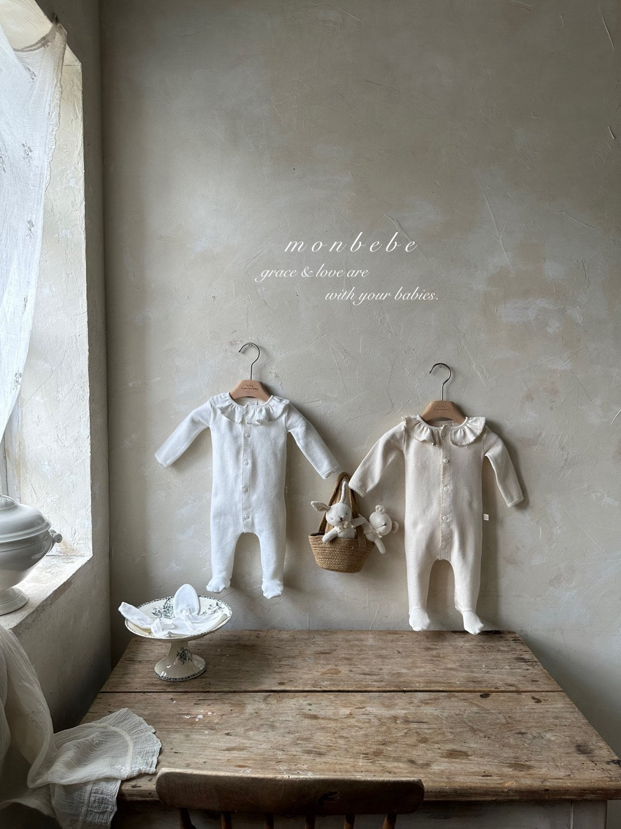 ［monbebe］Bling frill newborn suit