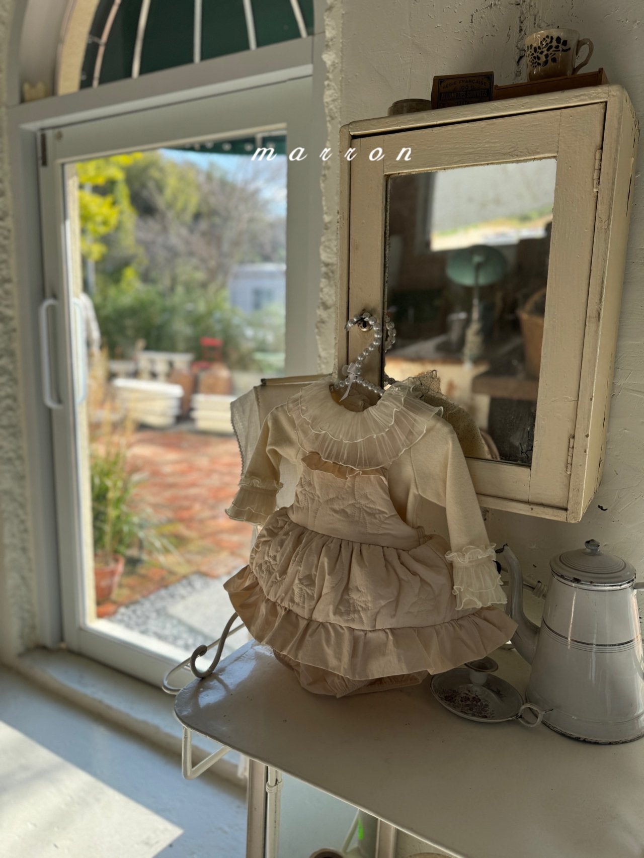 ［marron］Quilting frill rompers