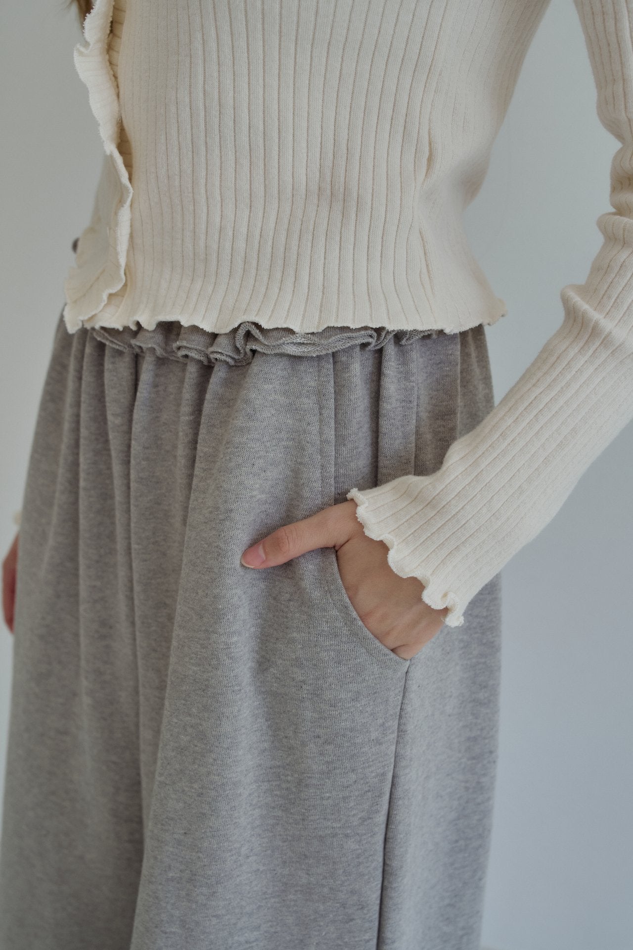 ［momo ann］Rib cardigan (adult)