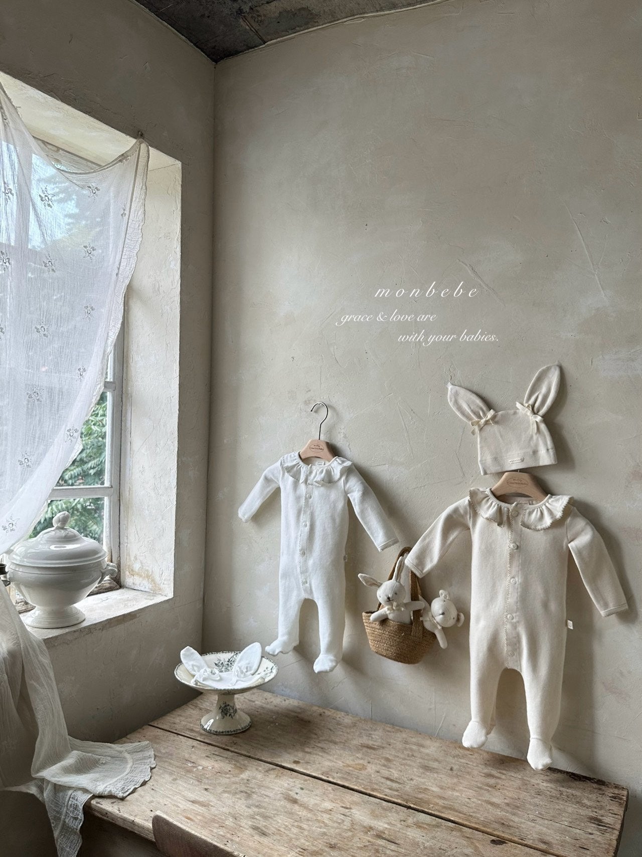 ［monbebe］Bling frill newborn suit
