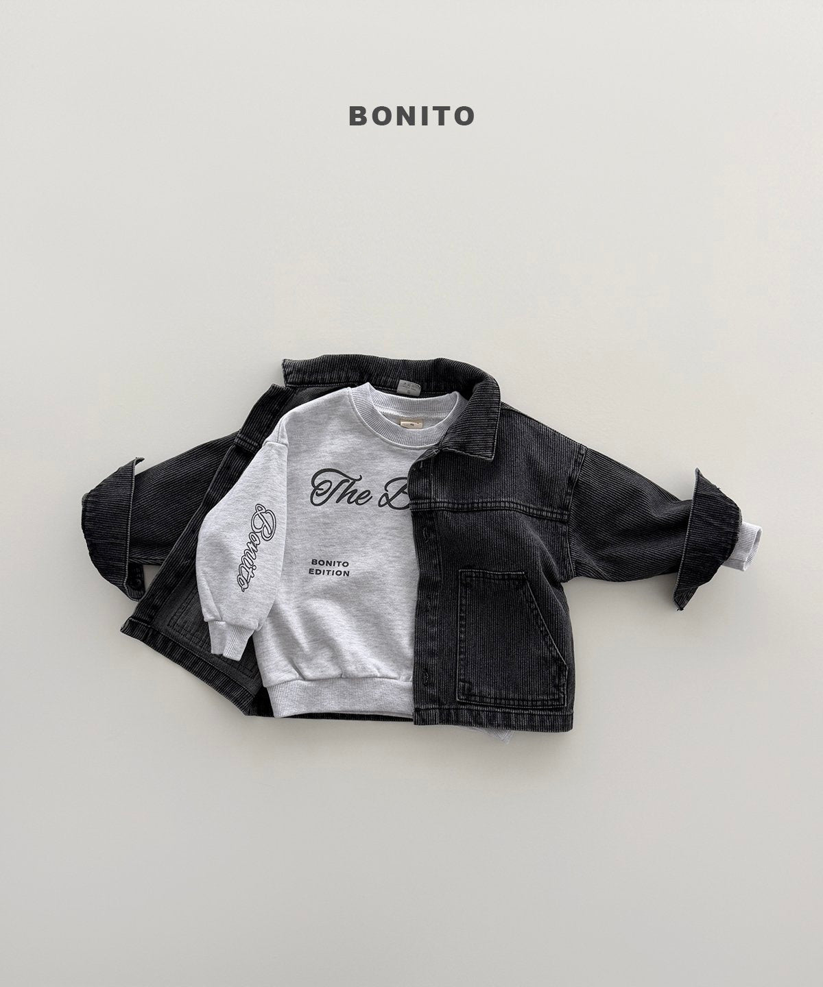 ［Bonito］Rib denim jacket