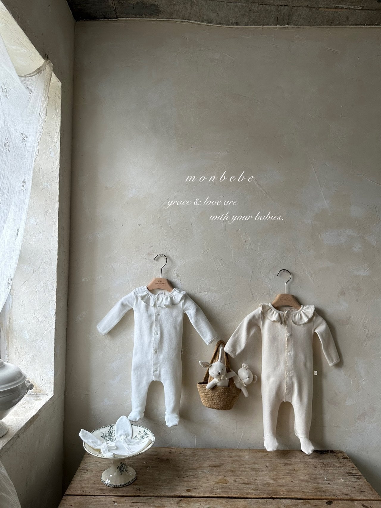 ［monbebe］Bling frill newborn suit