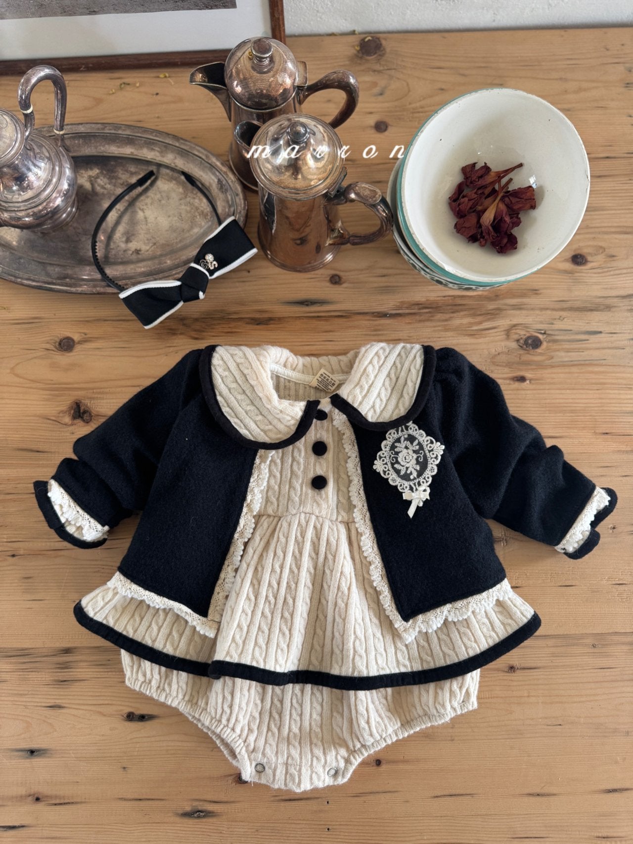 ［marron］Chess ribbon headband