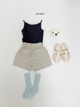 ［puipui］Button short pants