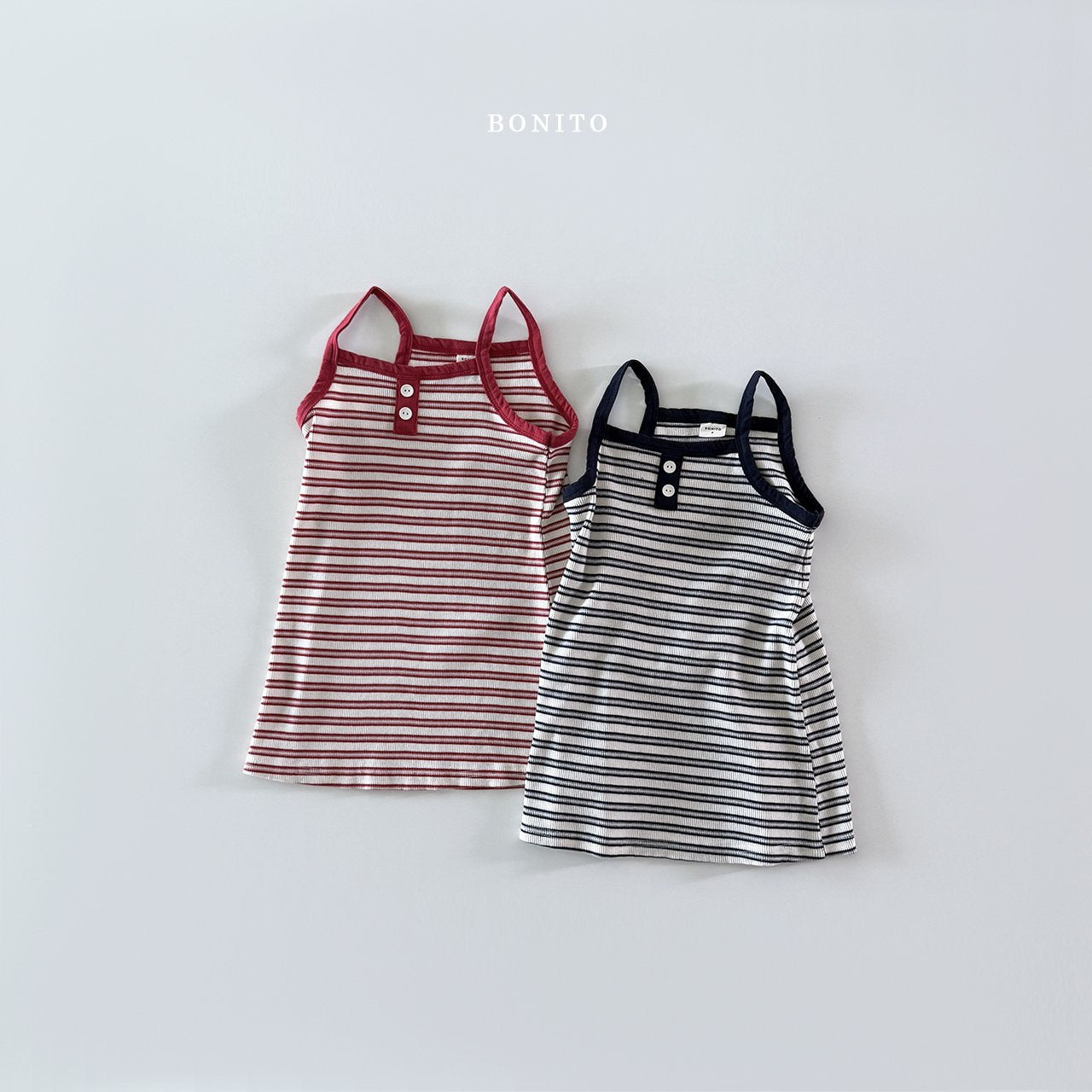 ［Bonito］Stripe sleeveless one-piece