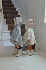 ［The beige］Poncho raincoat