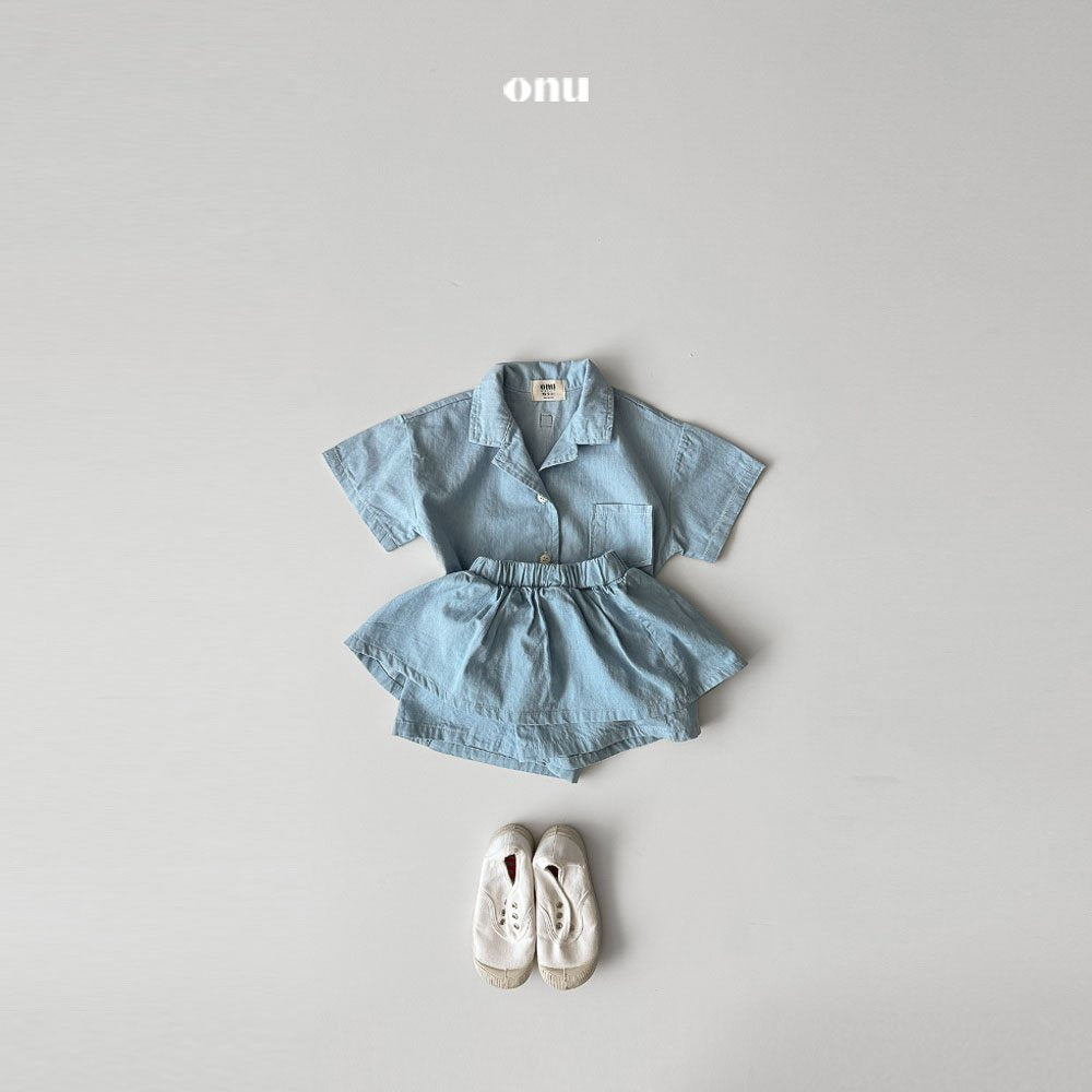 ［onu］Denim skirt pants