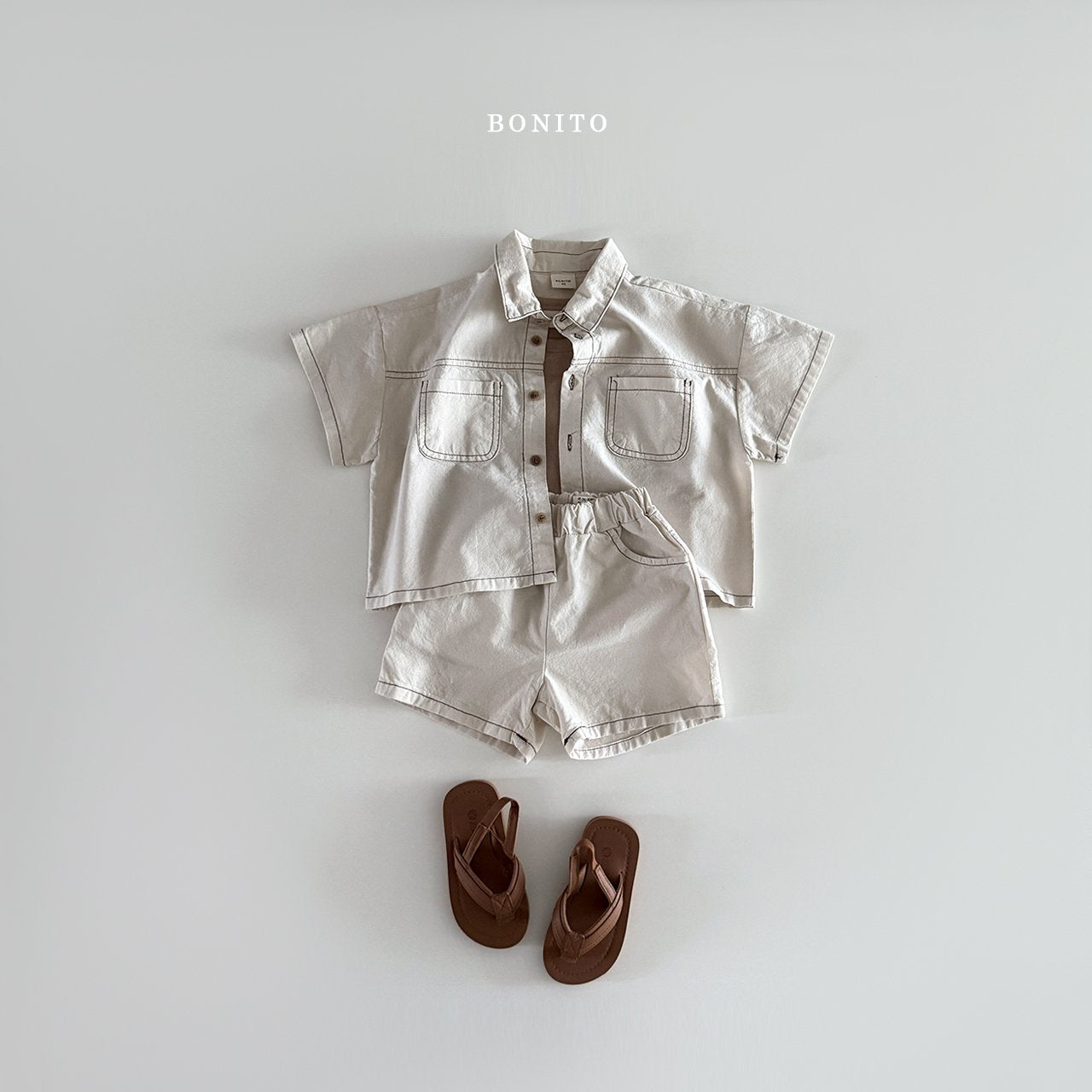 ［Bonito］Two pocket linen set