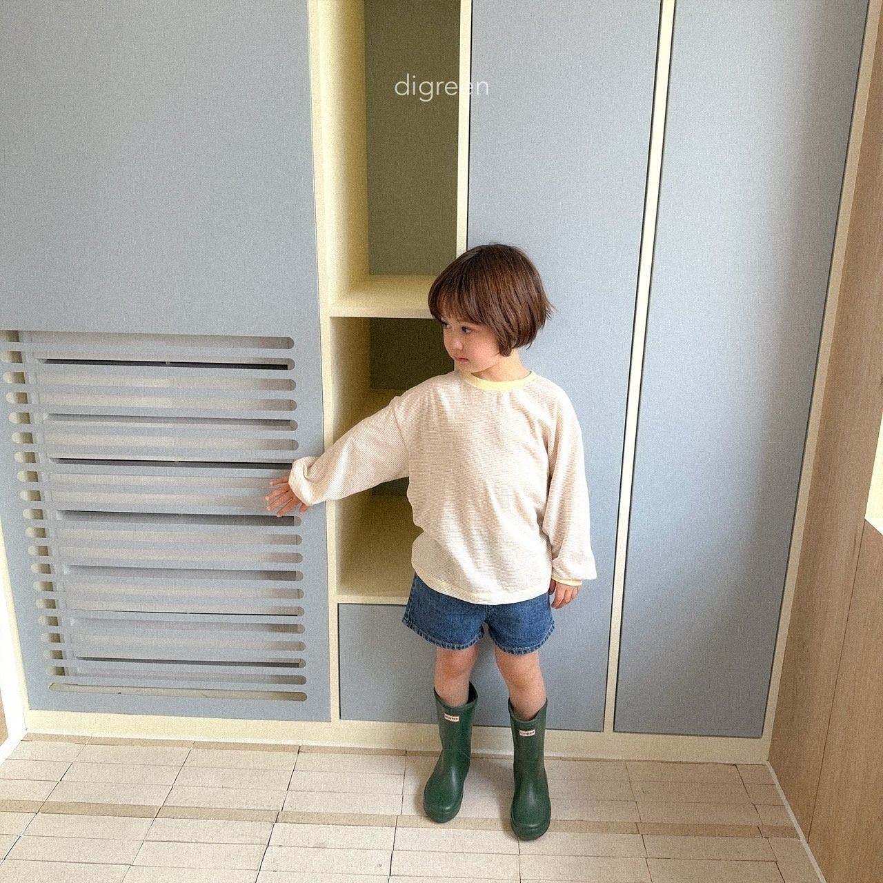 ［digreen］Ocean denim short pants
