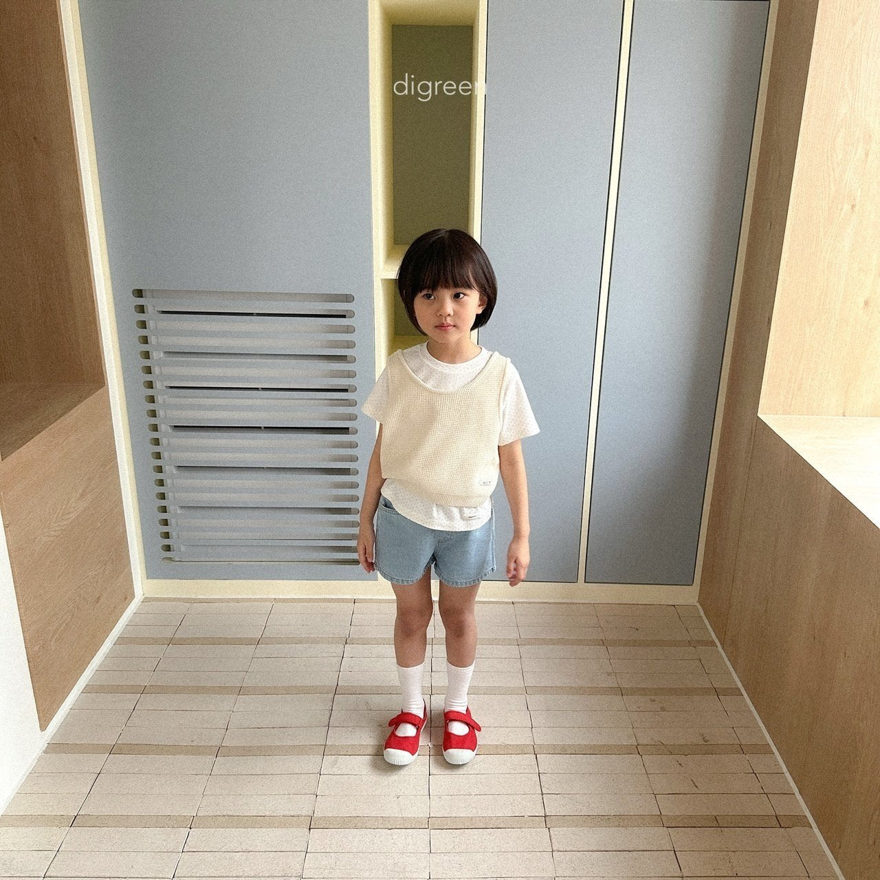 ［digreen］Ocean denim short pants