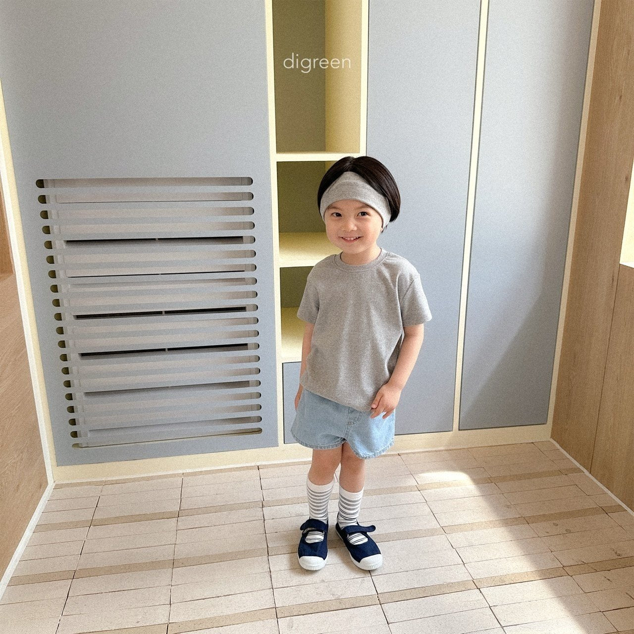 ［digreen］Ocean denim short pants