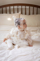［mkids］Chocolate lace bonnet