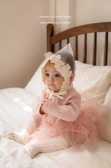 ［mkids］Chocolate lace bonnet