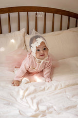 ［mkids］Chocolate lace bonnet
