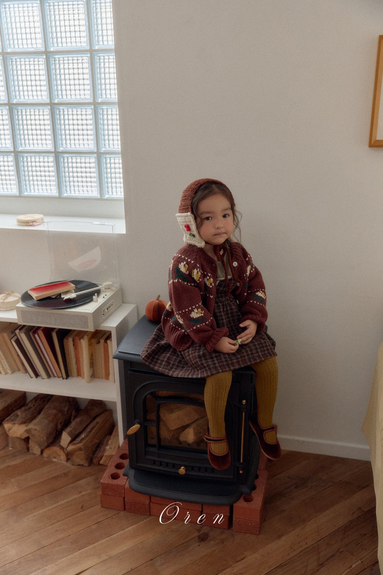 ［OREN］Belloti flower knit cardigan