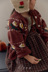 ［OREN］Belloti flower knit cardigan