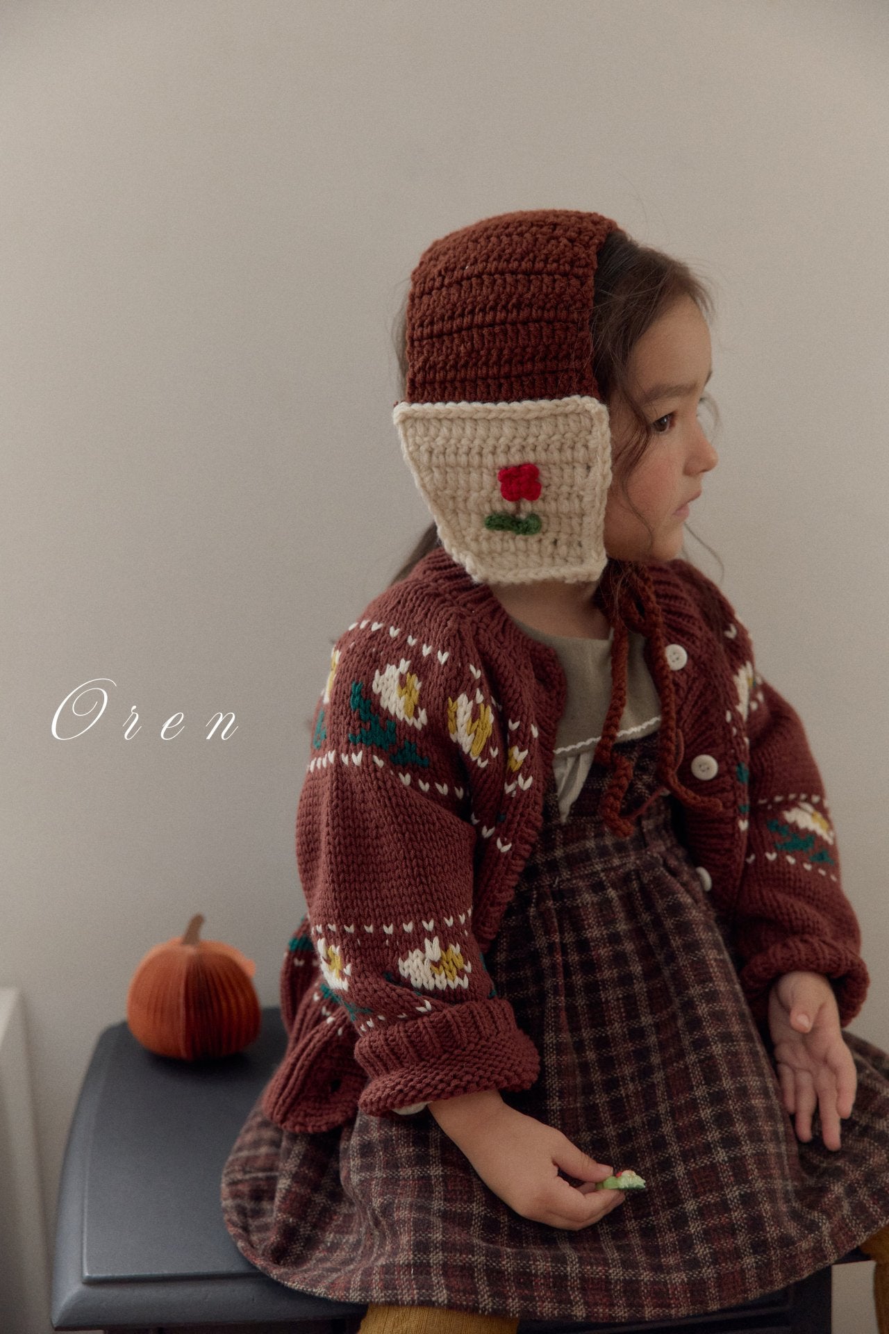 ［OREN］Belloti flower knit cardigan