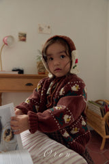 ［OREN］Belloti flower knit cardigan