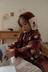 ［OREN］Belloti flower knit cardigan