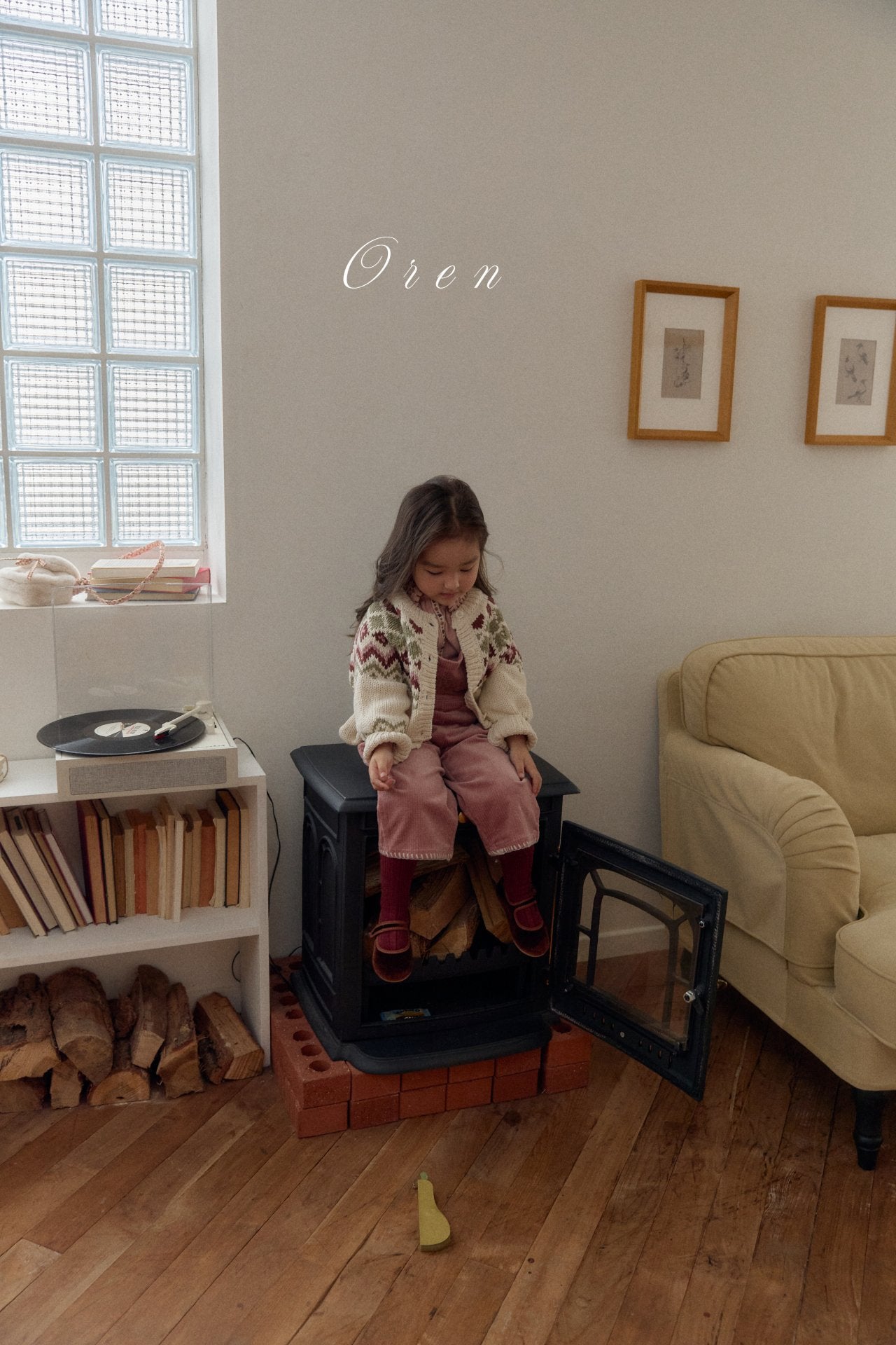 ［OREN］Reversible knit cardigan