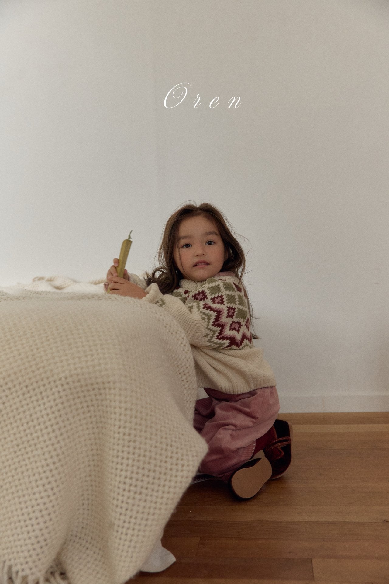 ［OREN］Reversible knit cardigan