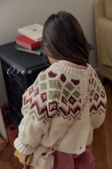 ［OREN］Reversible knit cardigan