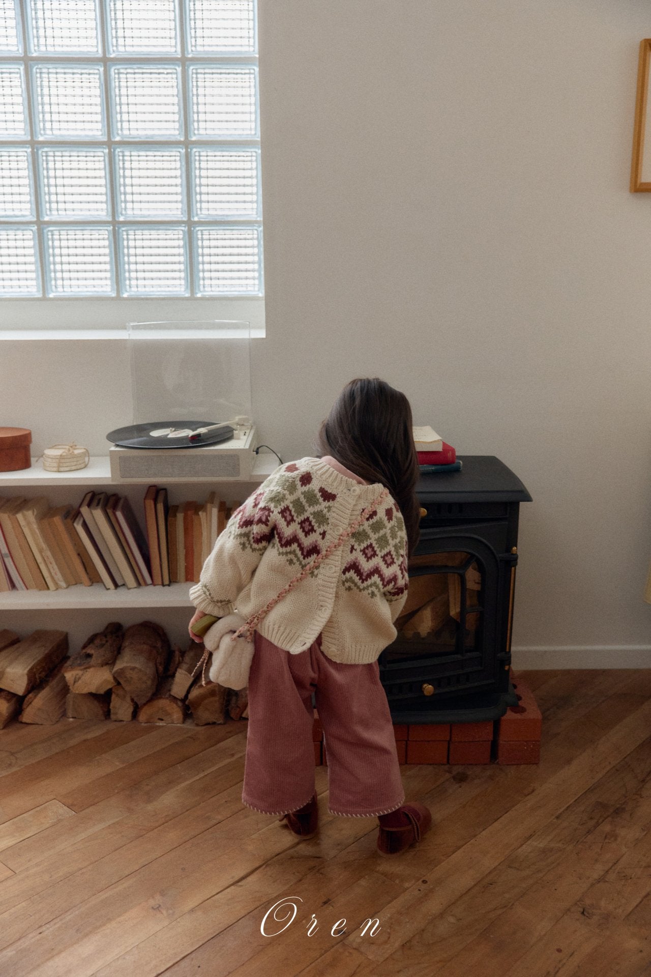 ［OREN］Reversible knit cardigan