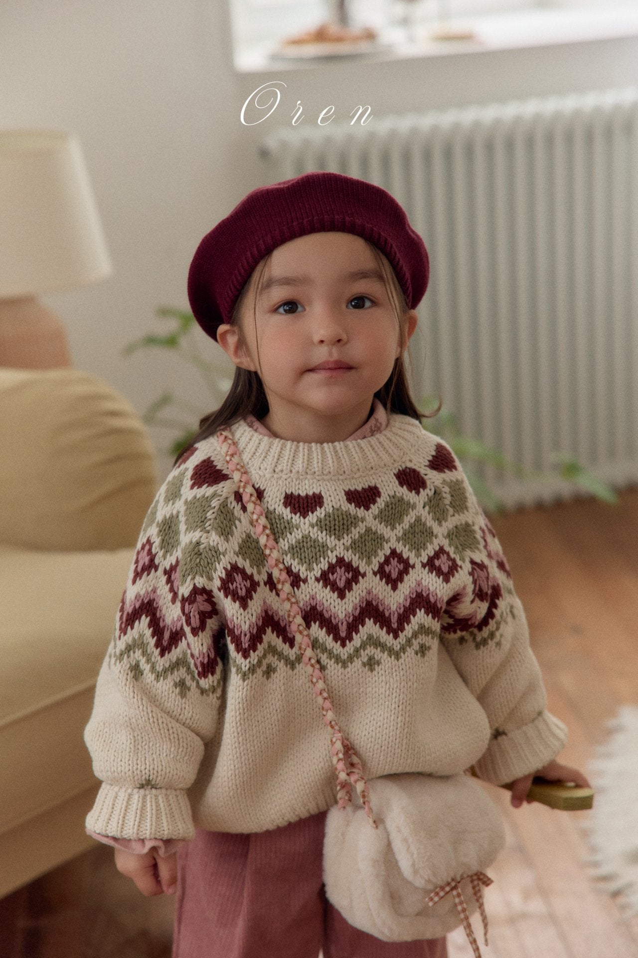 ［OREN］Reversible knit cardigan