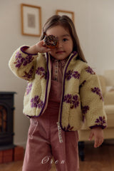 ［OREN］Mello flower boa jumper