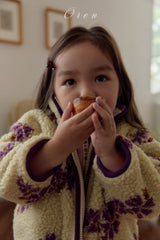 ［OREN］Mello flower boa jumper