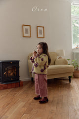 ［OREN］Mello flower boa jumper