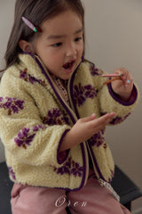 ［OREN］Mello flower boa jumper