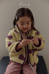 ［OREN］Mello flower boa jumper