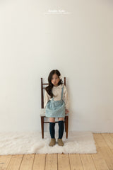 ［aladin］Check padding suspender skirt