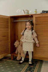 ［OREN］Rose padding vest & skirt set