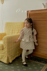［OREN］Rose padding vest & skirt set