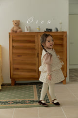 ［OREN］Rose padding vest & skirt set