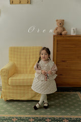 ［OREN］Rose padding vest & skirt set