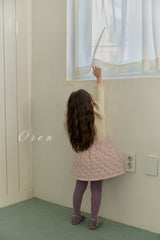 ［OREN］ Rose rib puff tops