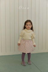 ［OREN］ Rose rib puff tops