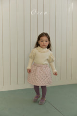 ［OREN］ Rose rib puff tops