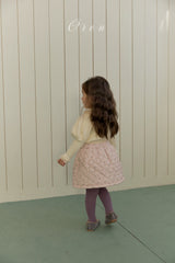 ［OREN］ Rose rib puff tops