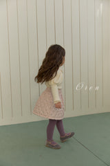 ［OREN］ Rose rib puff tops