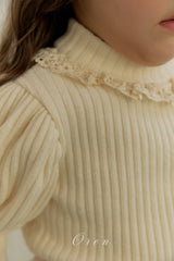 ［OREN］ Rose rib puff tops