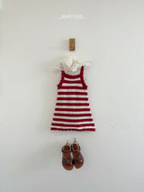 ［aladin］Summer knit stripe one-piece