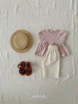 ［aladin］Signatuer rib mellow blouse
