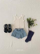 ［aladin］Lace button sleeveless tops