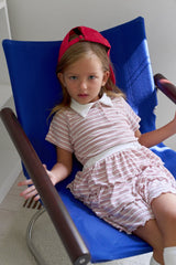 ［jujua］Stripe collar tops